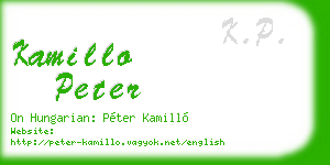 kamillo peter business card