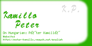 kamillo peter business card